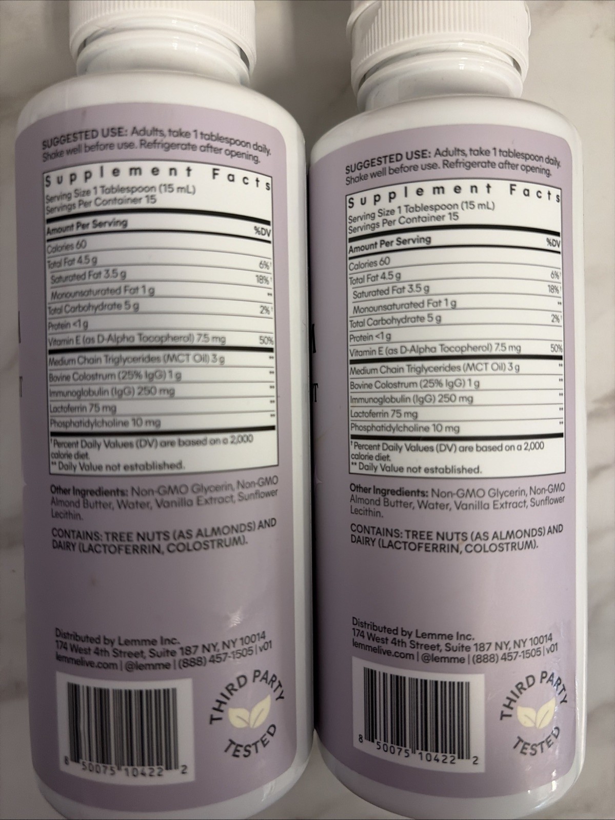 Lemme Colostrum Liposomal Liquid Supplement X 2 Bottles SEALED