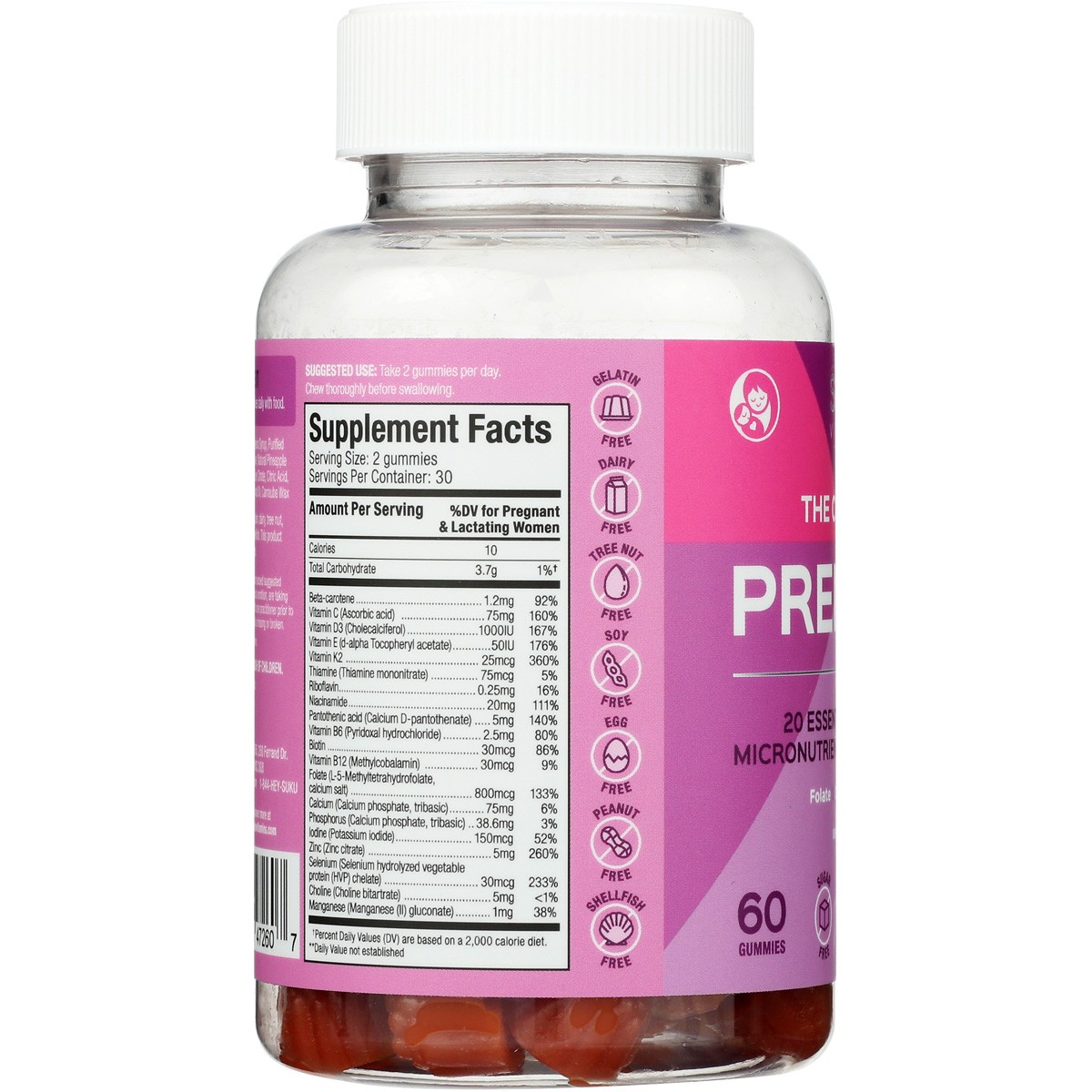 Complete Prenatal Vitamins By Suku 60 Gummies Dietary Supplement Ct 1 Pack