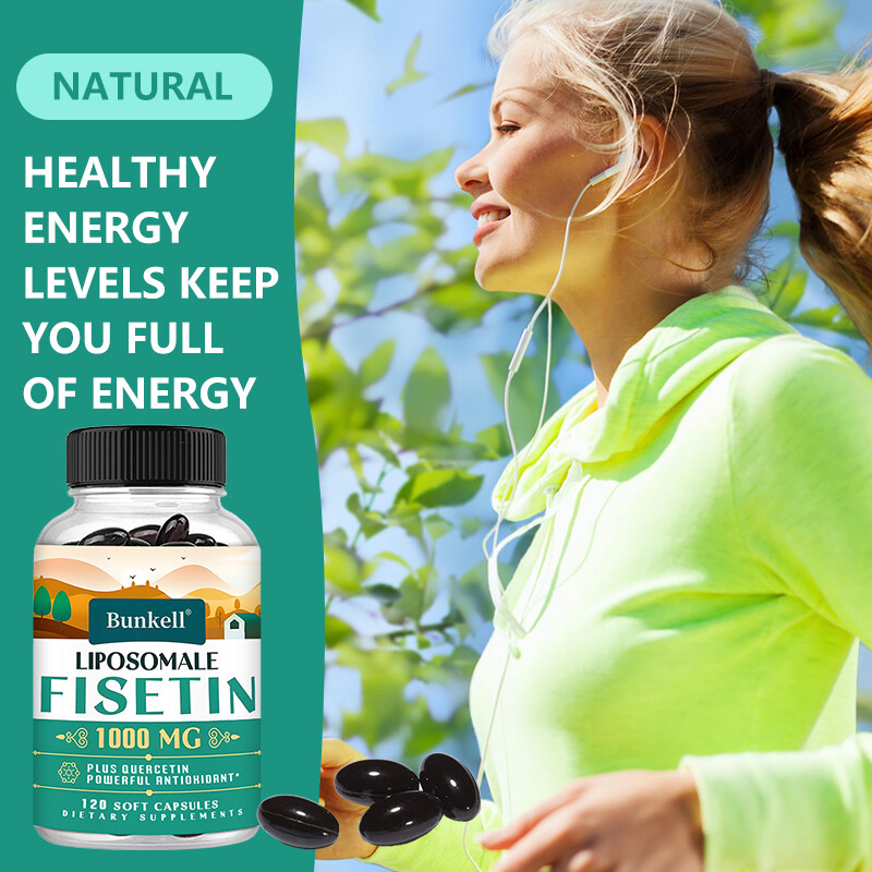 Liposomal Fisetin with Quercetin High Potency 1000mg Serving Antioxidant Energy