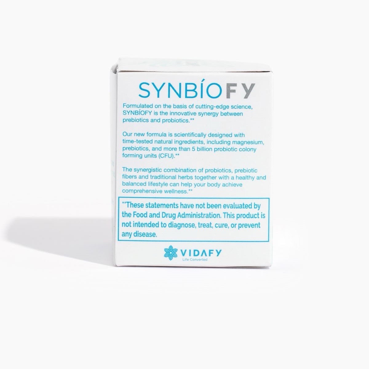 Vidafy Synbiofy Dietary Supplement, Prebiotics & Herbs – 40 Caps Exp 10/2026