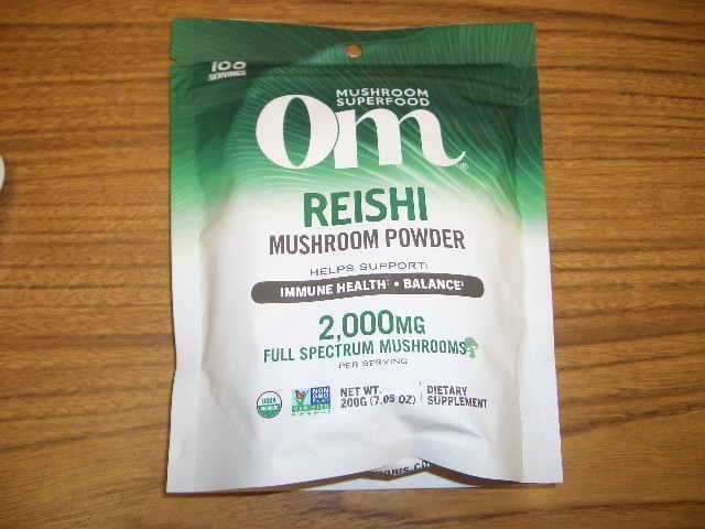 Om Reishi Mushroom Powder Superfood Immune Health-Balance 7.05 oz 100 Servings
