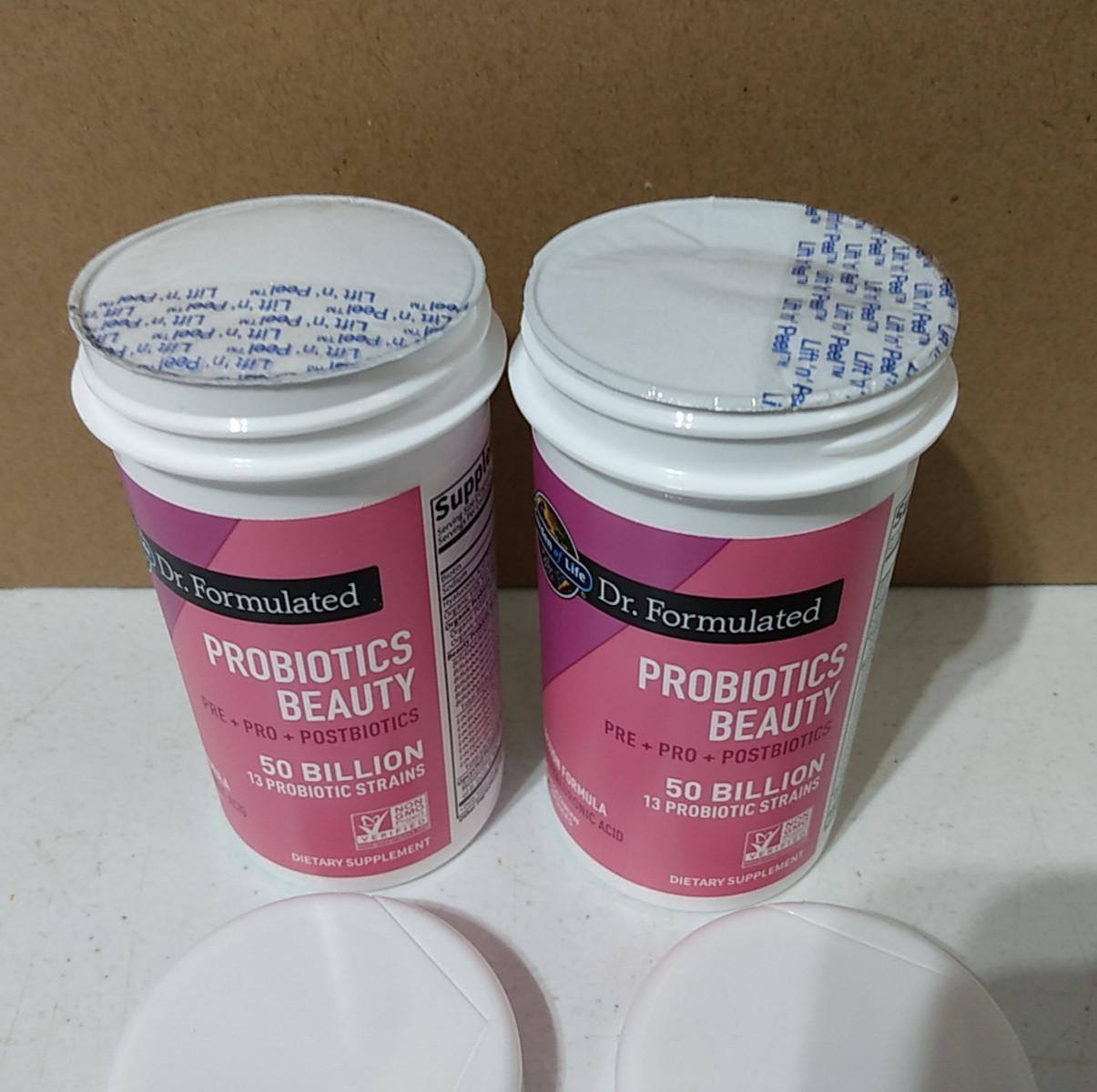 2 – GARDEN OF LIFE DR FORMULATED PROBIOTICS BEAUTY 60 CAPSULES EACH 06/27