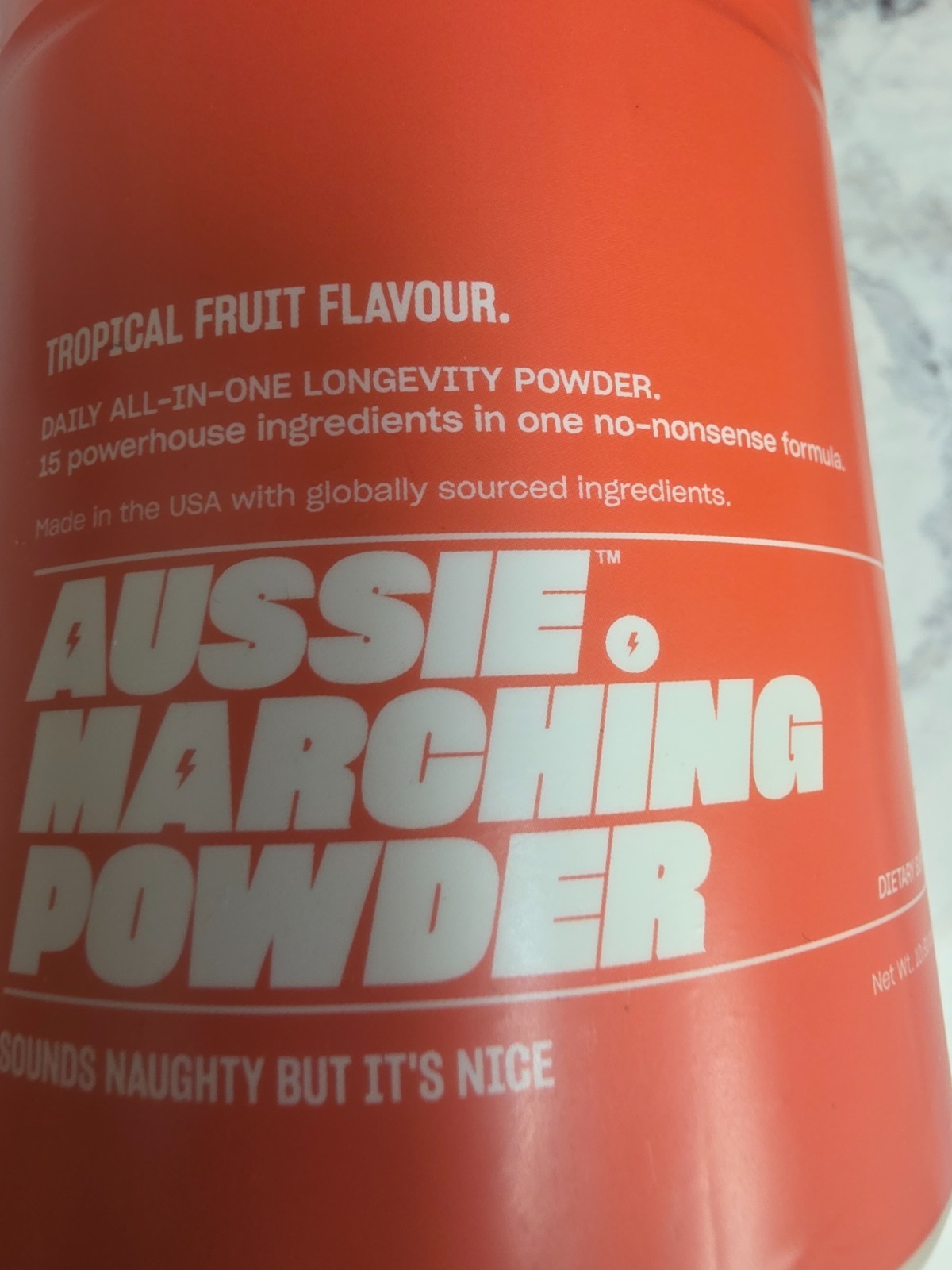 Aussie Marching Powder Tropical Fruit Flavor Supplement Drink Mix