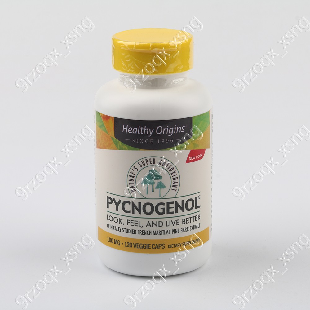Healthy Origins Pycnogenol 100 mg | 120 Veggie Capsules（1-3 pack）