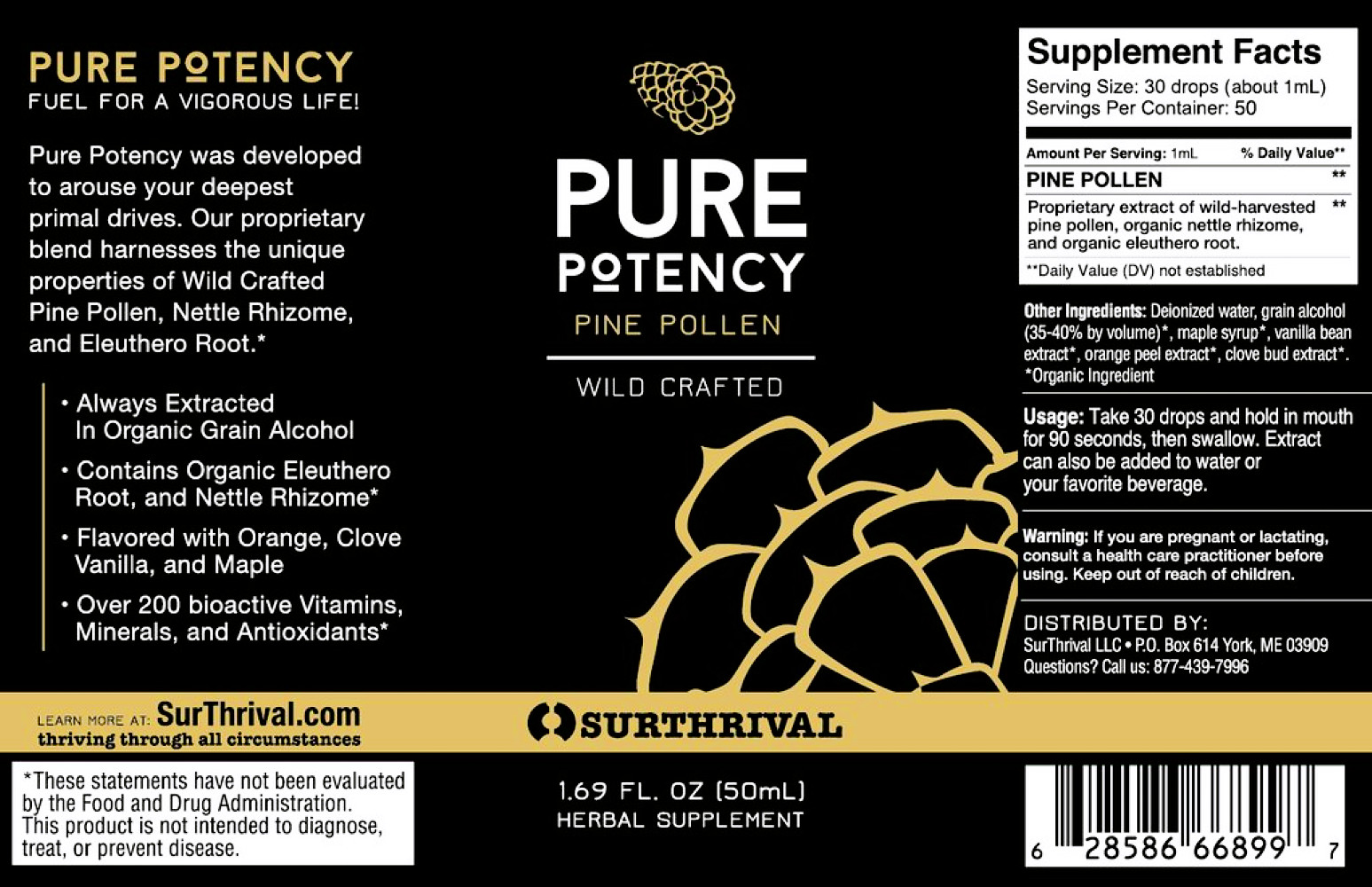 Surthrival Pine Pollen Pure Potency 1.69 Fl. Oz.