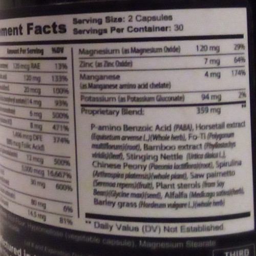 Raw Science Hair Growth Formula -700 mg – 60 caps – Non GMO – Exp 5/27 FREE S/H