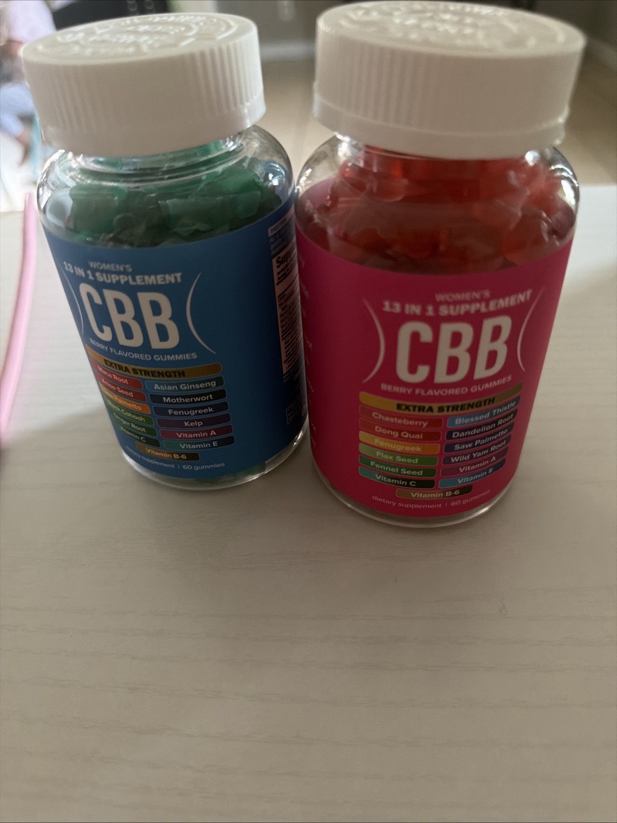 CBB Women’s 13-in-1 Extra Strength Berry Gummies 60 Ct Vegan Gluten-Free