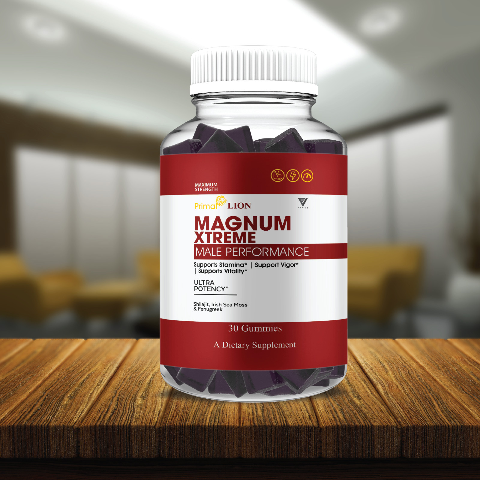 (5 Pack) Primal Lion Magnum Extreme Performance Gummies (5 Month Supply)