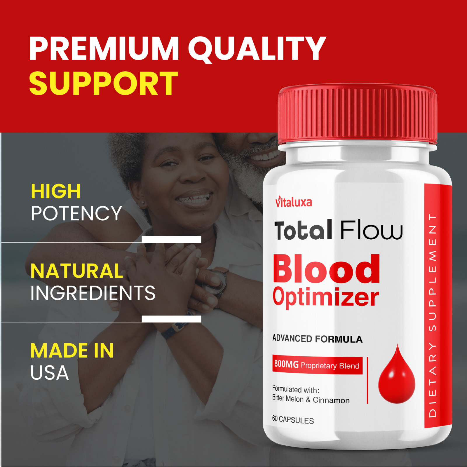 (2 Pack) Total Flow Blood Balance, Blood Optimizer Support (120 Capsules)