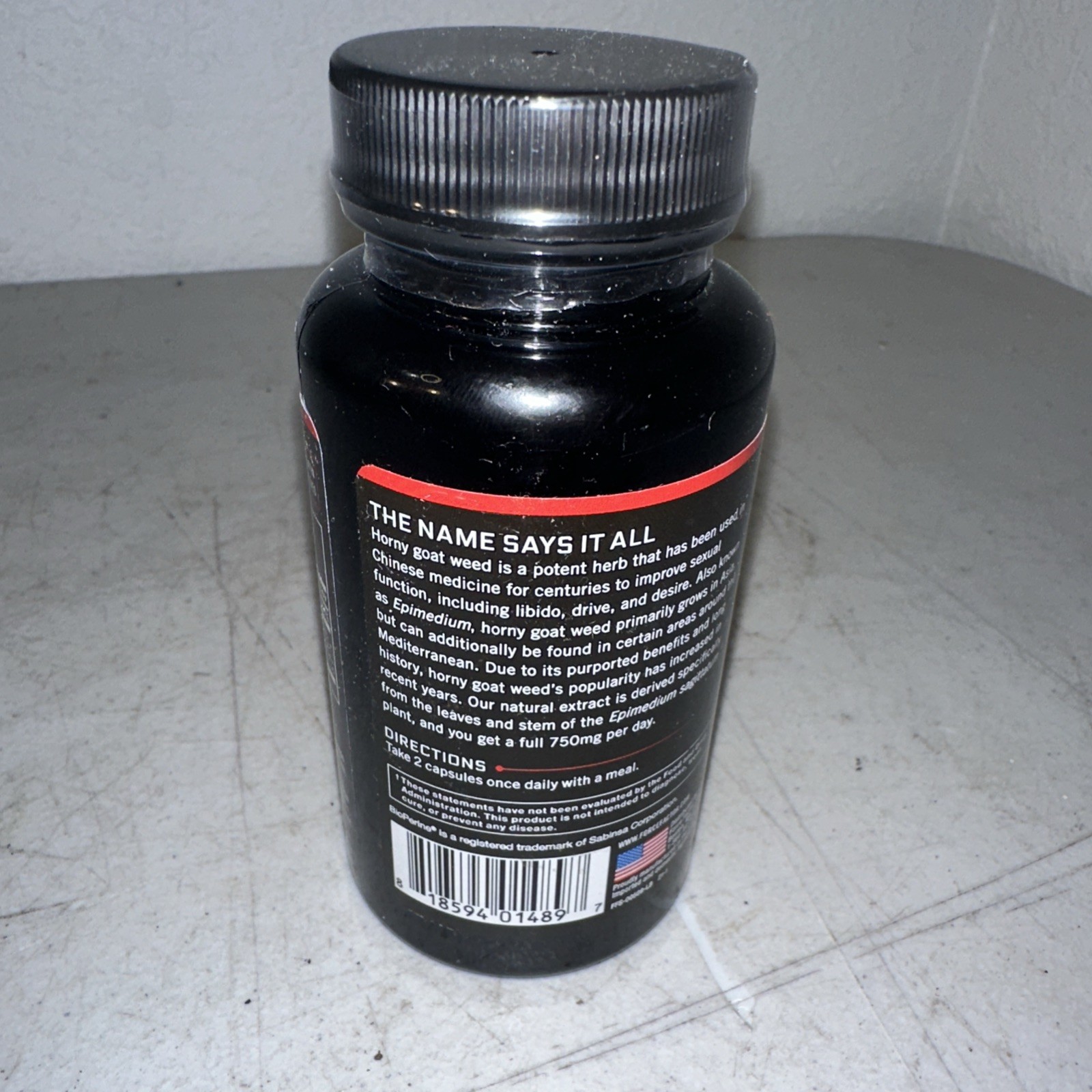 Force Factor – Horny Goat Weed with Black Pepper 750 mg~60 Capsules Exp 02/28