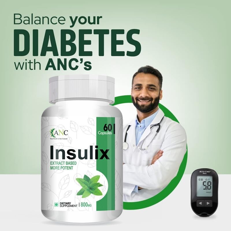 ANC Insulix Natural supplements with Gymnema Sylvestre Support Endocrine Health