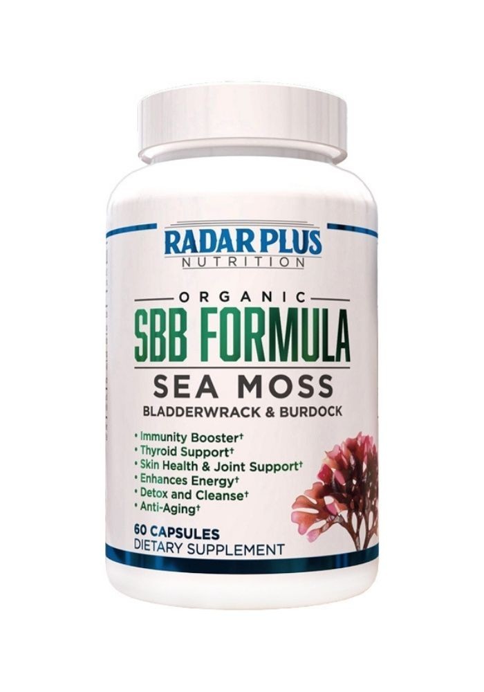 SBB Irish Sea Moss Bladderwrack Burdock Capsules 60ct | Herbal Superfood Blend