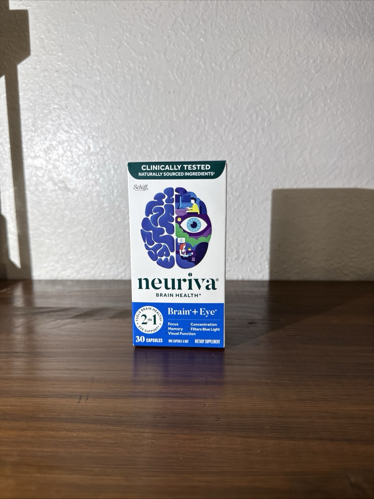 Neuriva Brain+Eye Brain & Vision Support Memory Focus 30 Capsules Exp 02/2028