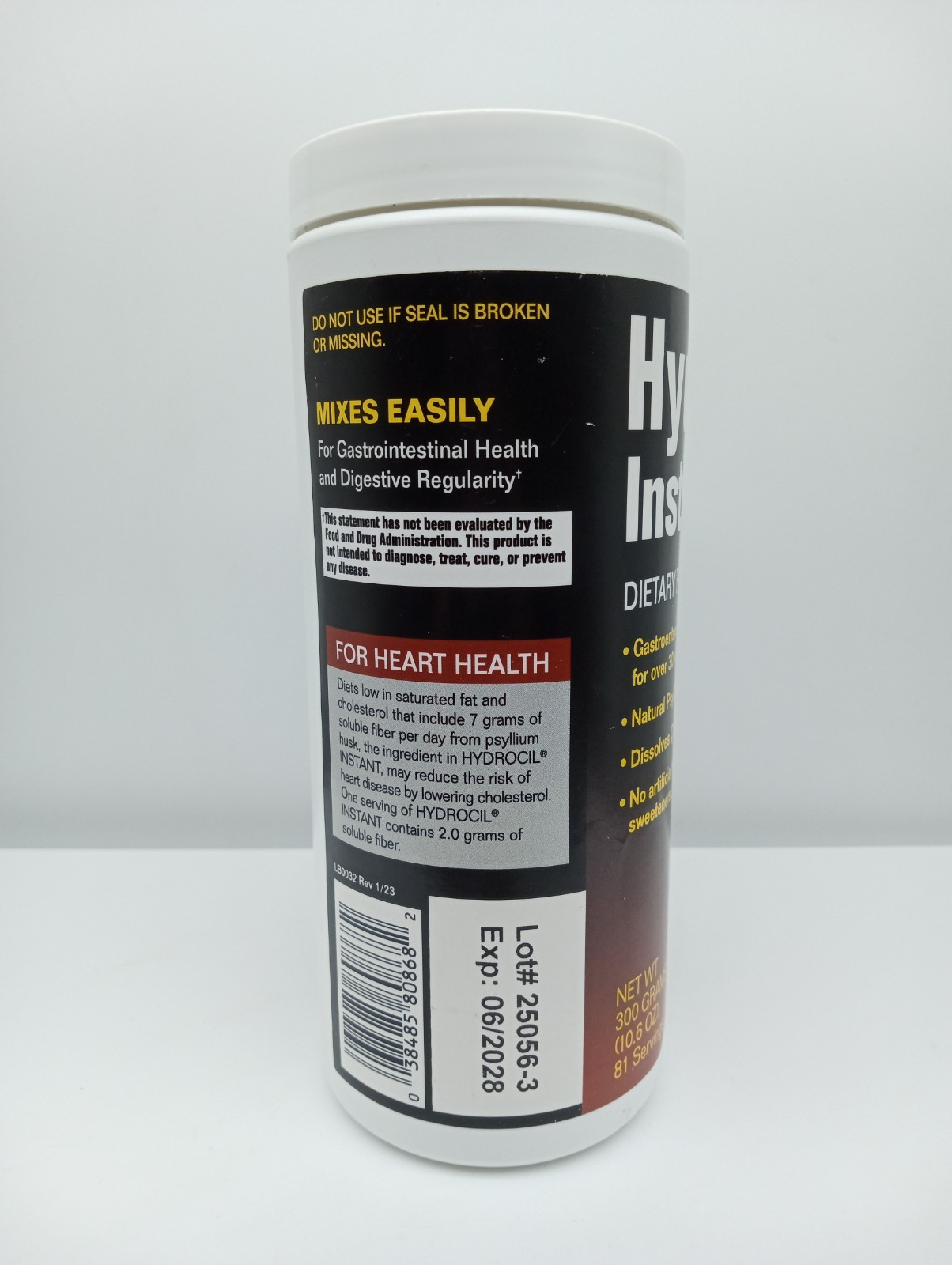 Hydrocil Instant Dietary Fiber Supplement Digestive Regularity Sugar Free 10.6oz