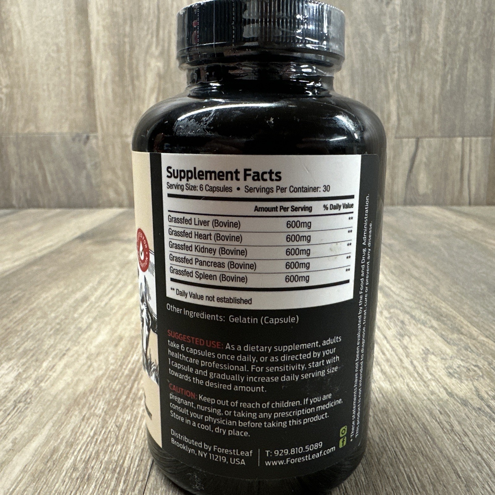 ForestLeaf Beef Organ Supplement – Grass Fed & Pasture Raised Exp 04/2026