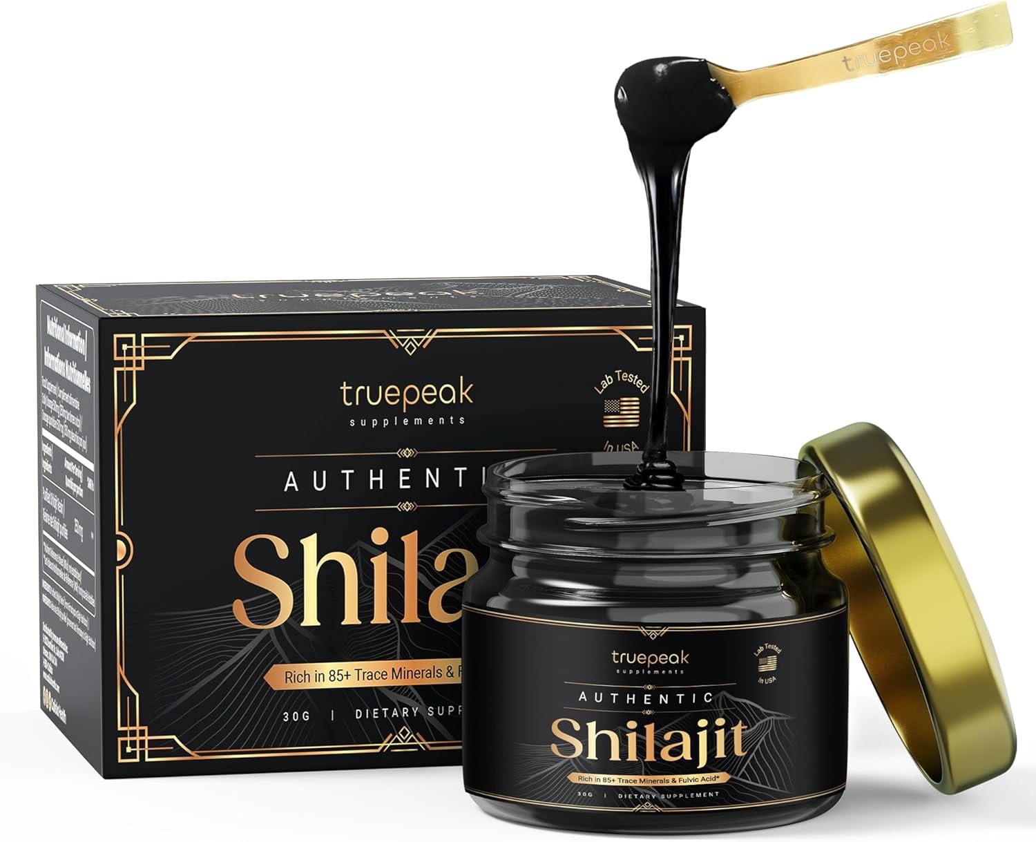 TruePeak Himalayan Shilajit Resin – Gold Grade, US-Lab Verified&Tested 30 grams