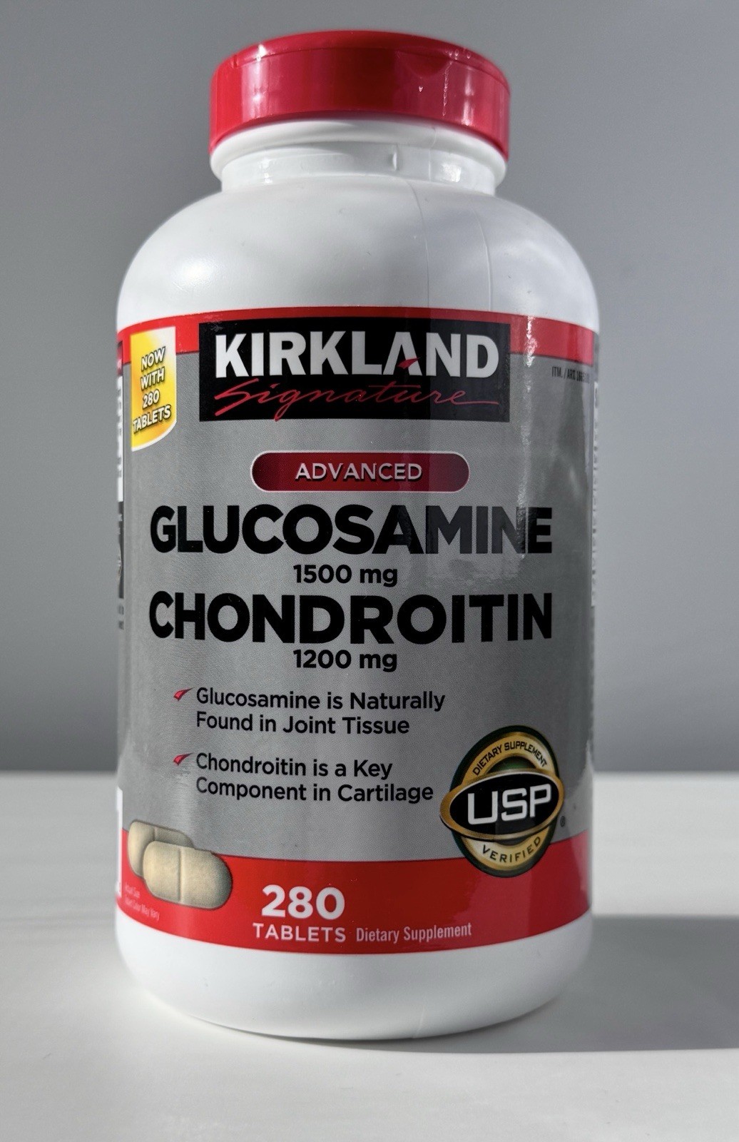 Kirkland Signature Glucosamine 1500mg Chondroitin 1200mg 280 Tablets NEW