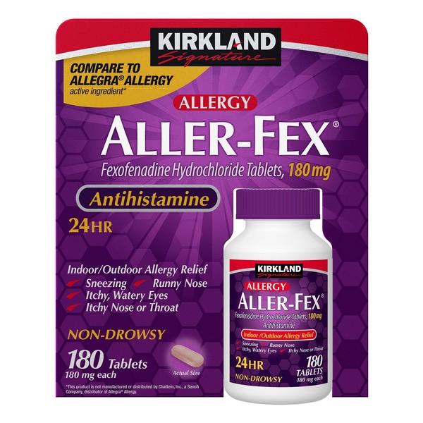Kirkland Signature Aller-Fex, 180 mg 150 Tablets (Pack of 2)