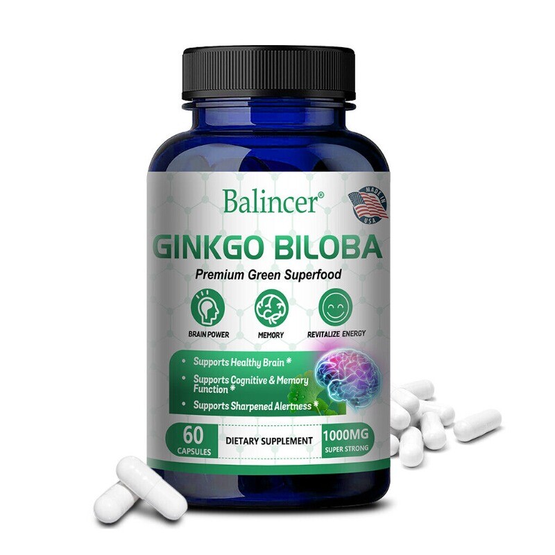 Balincer Ginkgo Biloba Extract 1000mg, 30 To 120 Caps – Gluten Free & Non-GMO