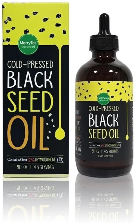 MerryTeS Advanced Cold Pressed Black Seed Oil Vegan Halal TQ, 8 fl oz