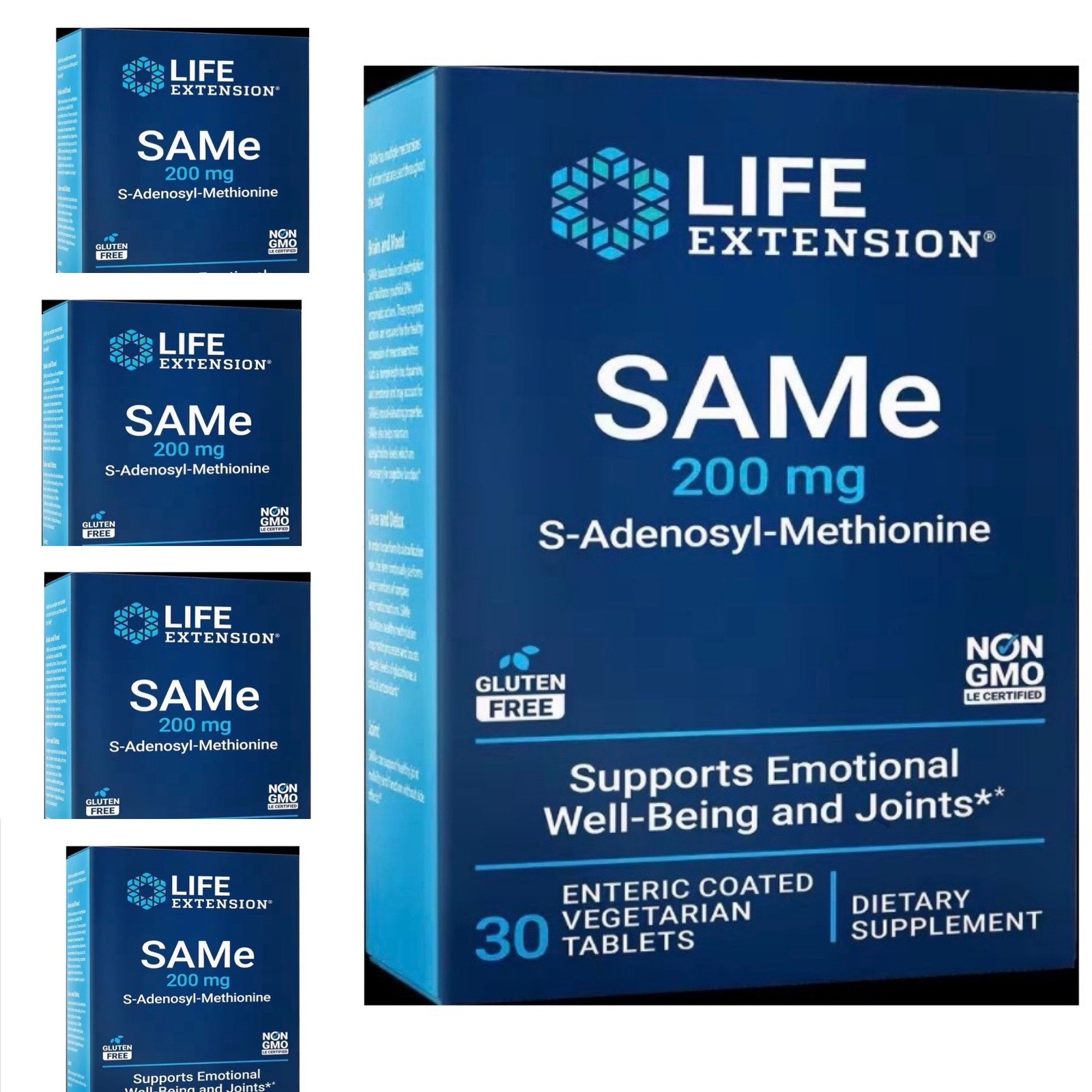 Life Extension SAMe 200 Mg 150 Tablets Gluten-Free Non-GMO Dietary Supplement