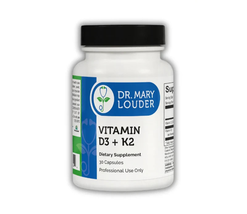 12-Pk / Dr. Mary Louder VITAMIN D3 125 mcg 5000 IU + K2 – 30 Caps – EXP: 02/27
