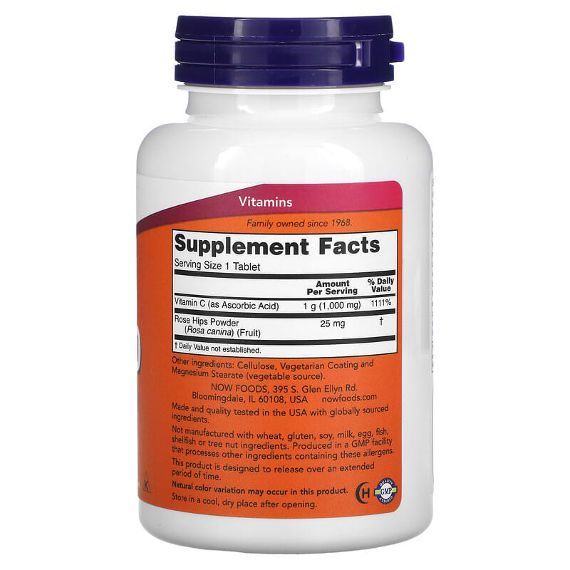 2 Pack ~ NOW FOODS Vitamin C-1000 Sustained Release 100 Tablets ~ Exp 9/27