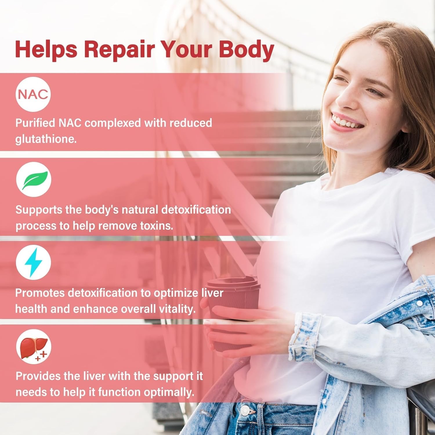 OMOGS Glutathione & NAC Supplement, with vtamin B & Selenium, Supports Liver…