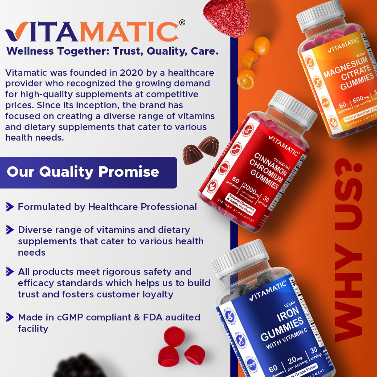 Vitamatic Melatonin 20mg Gummies for Adults, 30 Servings 60 Count (Pack of 1)