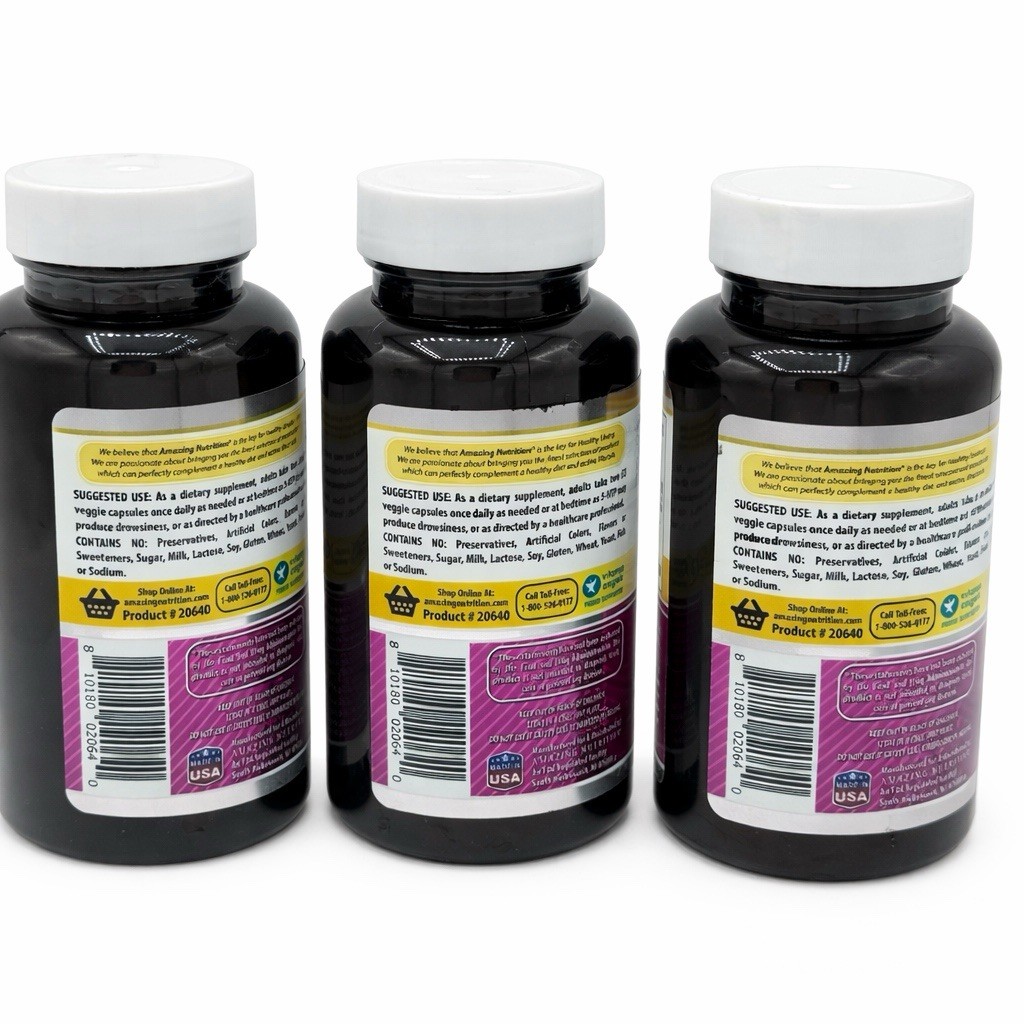 3x Amazing Formulas 5-HTP (100 mg) 3x 120 Veggie Capsules (360) – Exp 10/2027