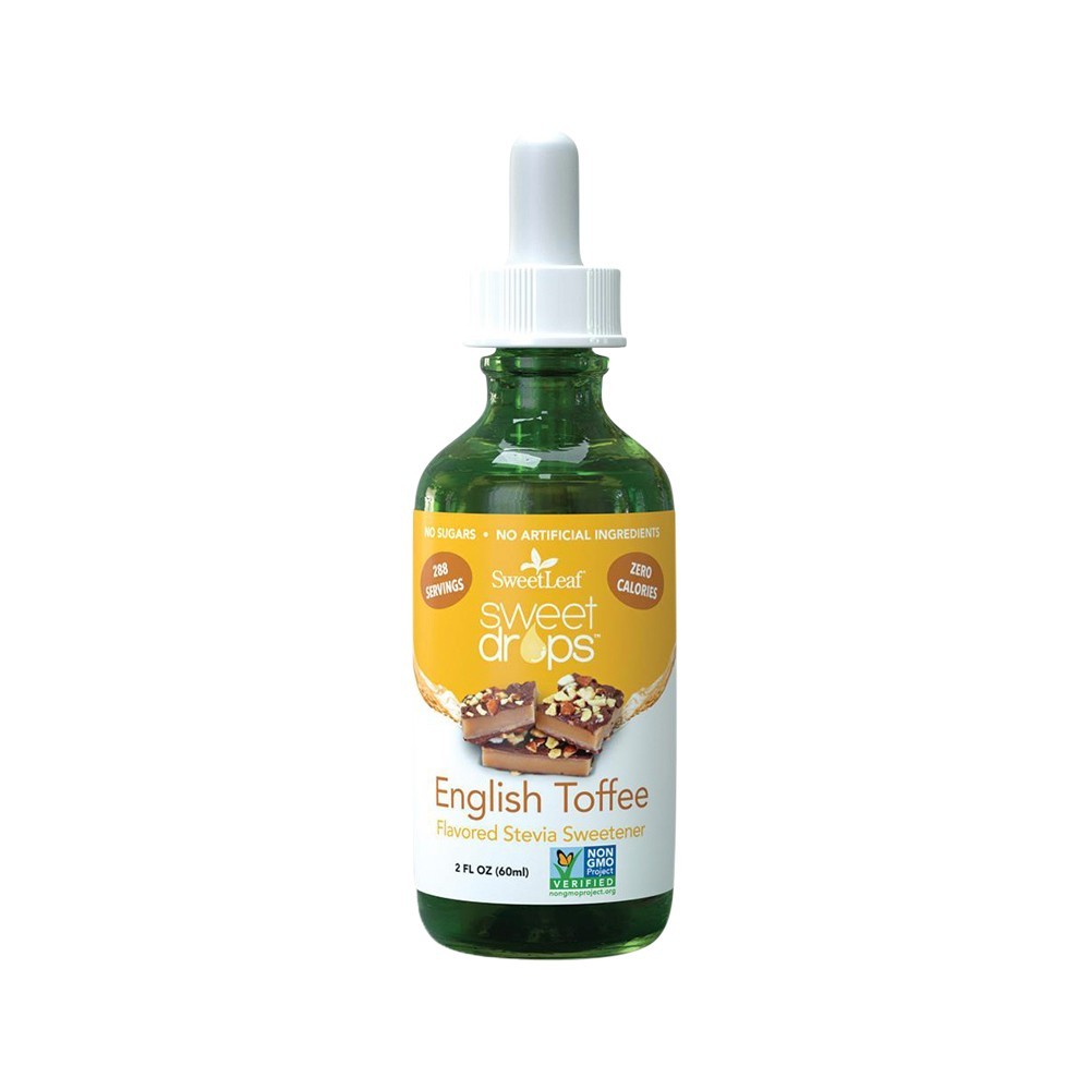 New SweetLeaf Sweet Drops Stevia Liquid English Toffee 60ml Sweet Leaf Sweetener