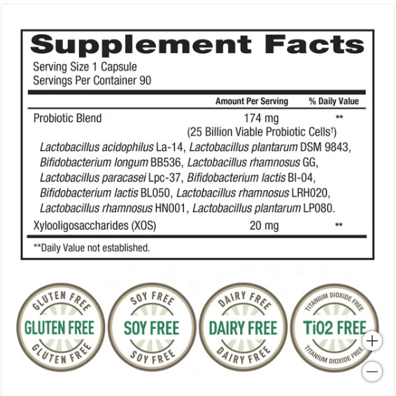 90 Capsules trunature Women’s Daily Probiotic 25 Billion CFU Exp 09/2026