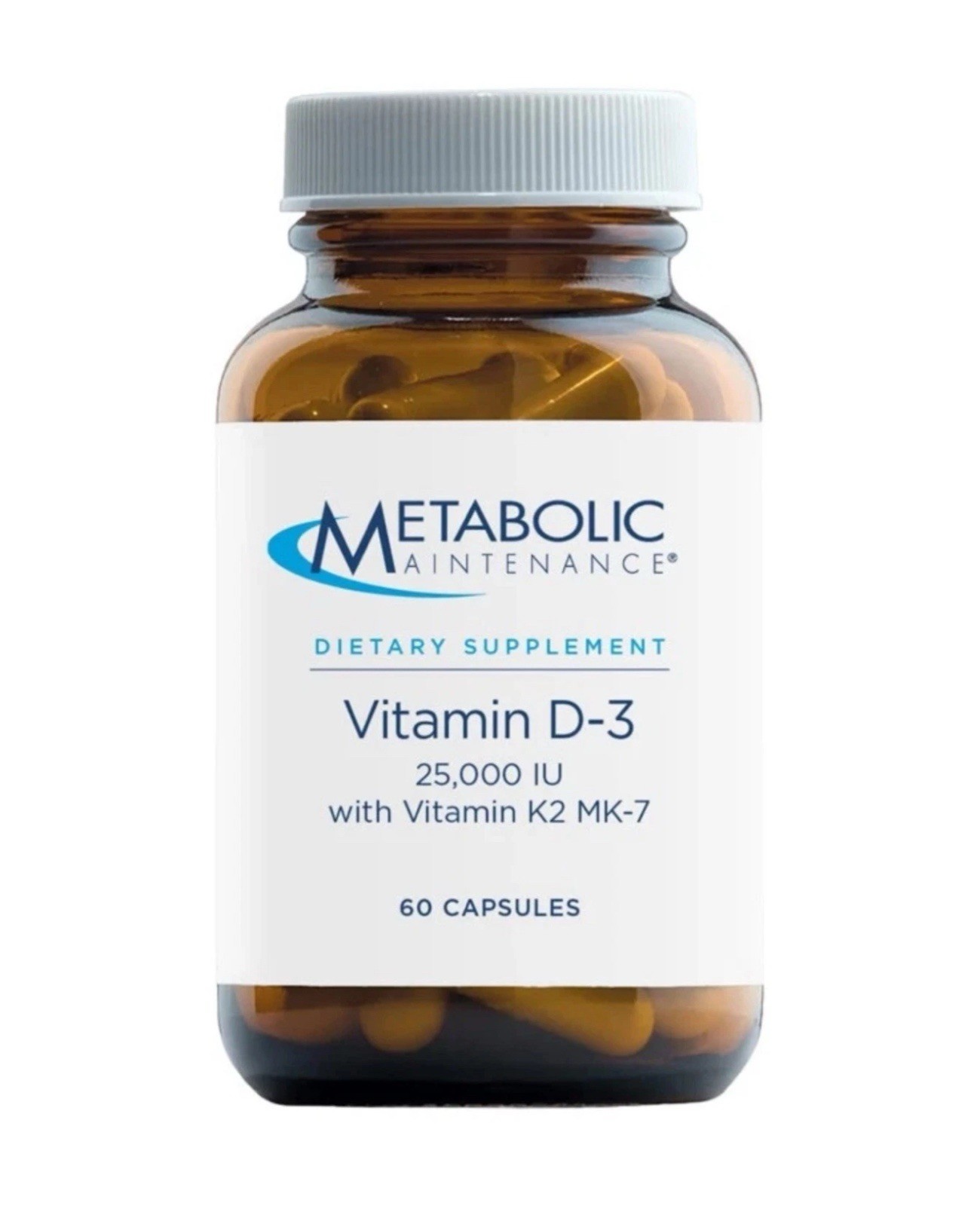 Metabolic Maintenance-Vitamin D3 25000 IU w/Vitamin K2 as Mk7 60 Caps