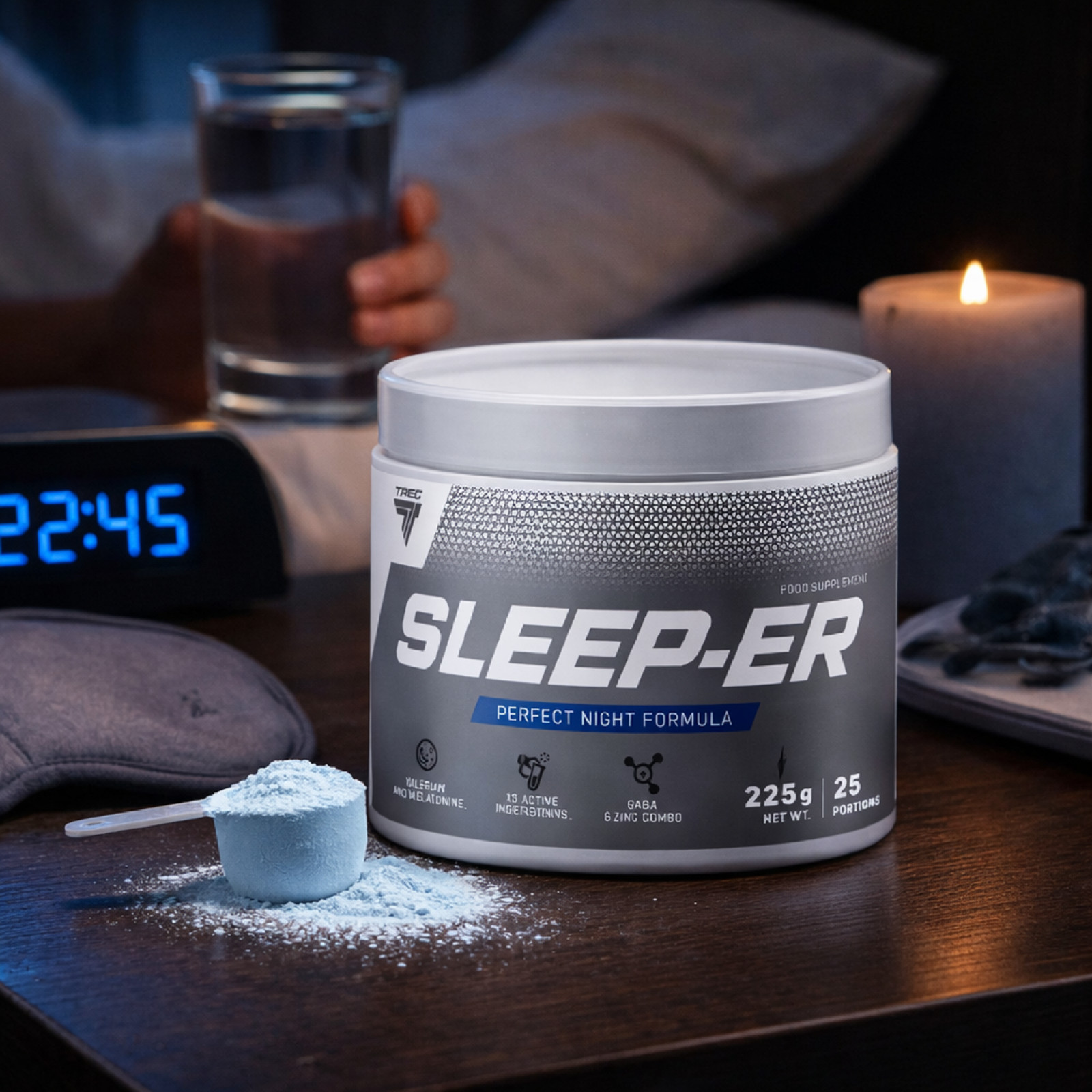 TREC SLEEP-ER – 225 G powder – Top support restful sleep Regeneration Recovery