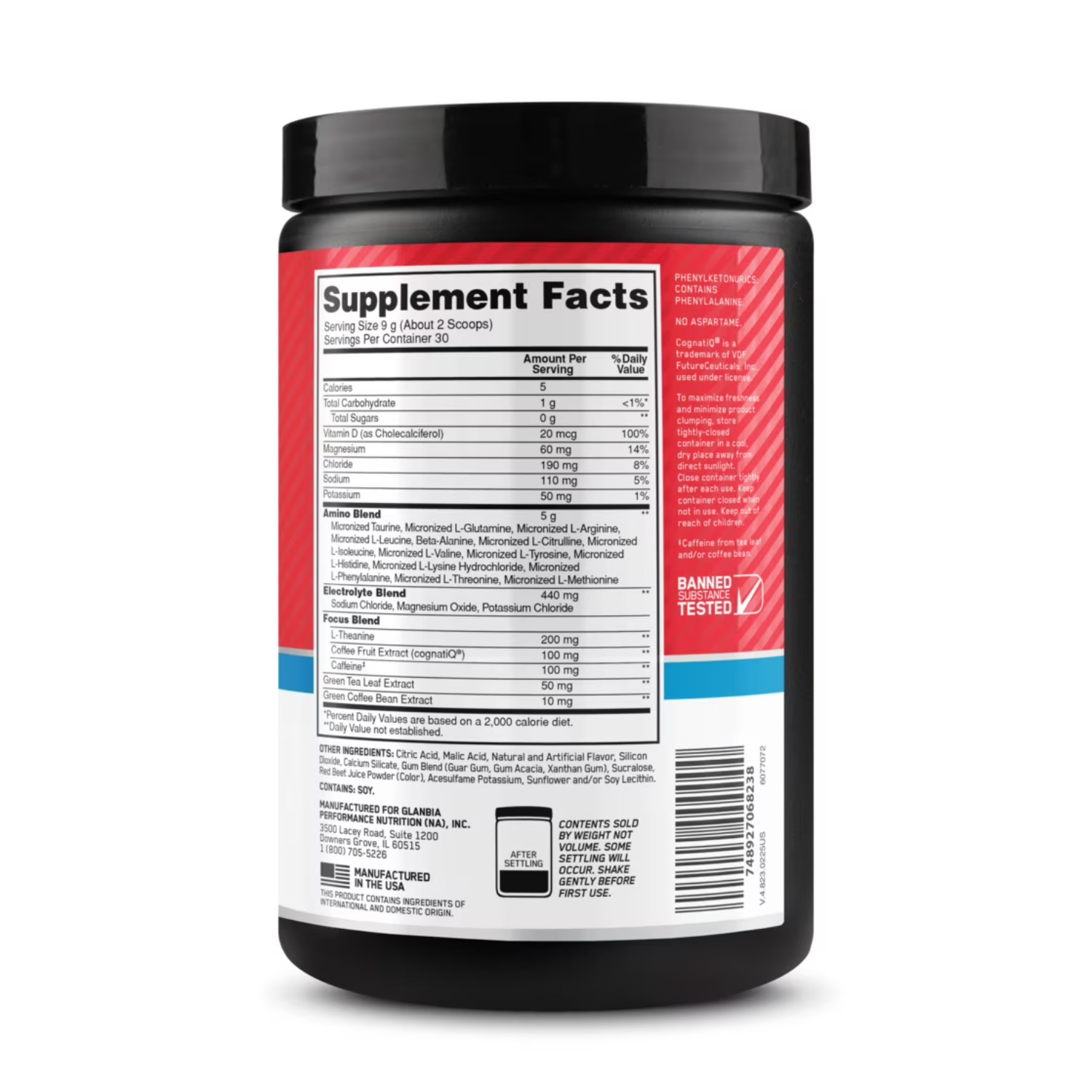 Optimum Nutrition Amino Energy + Electrolytes Strawberry Burst 30 Servings