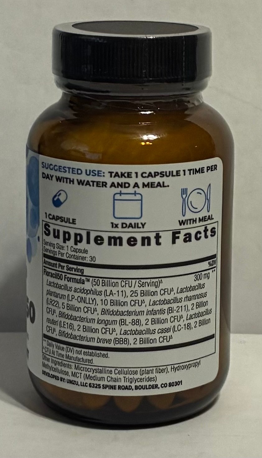 UMZU FLORACIL50 Dietary Supplement 30 Capsules [New] Sealed Best By 05/2028