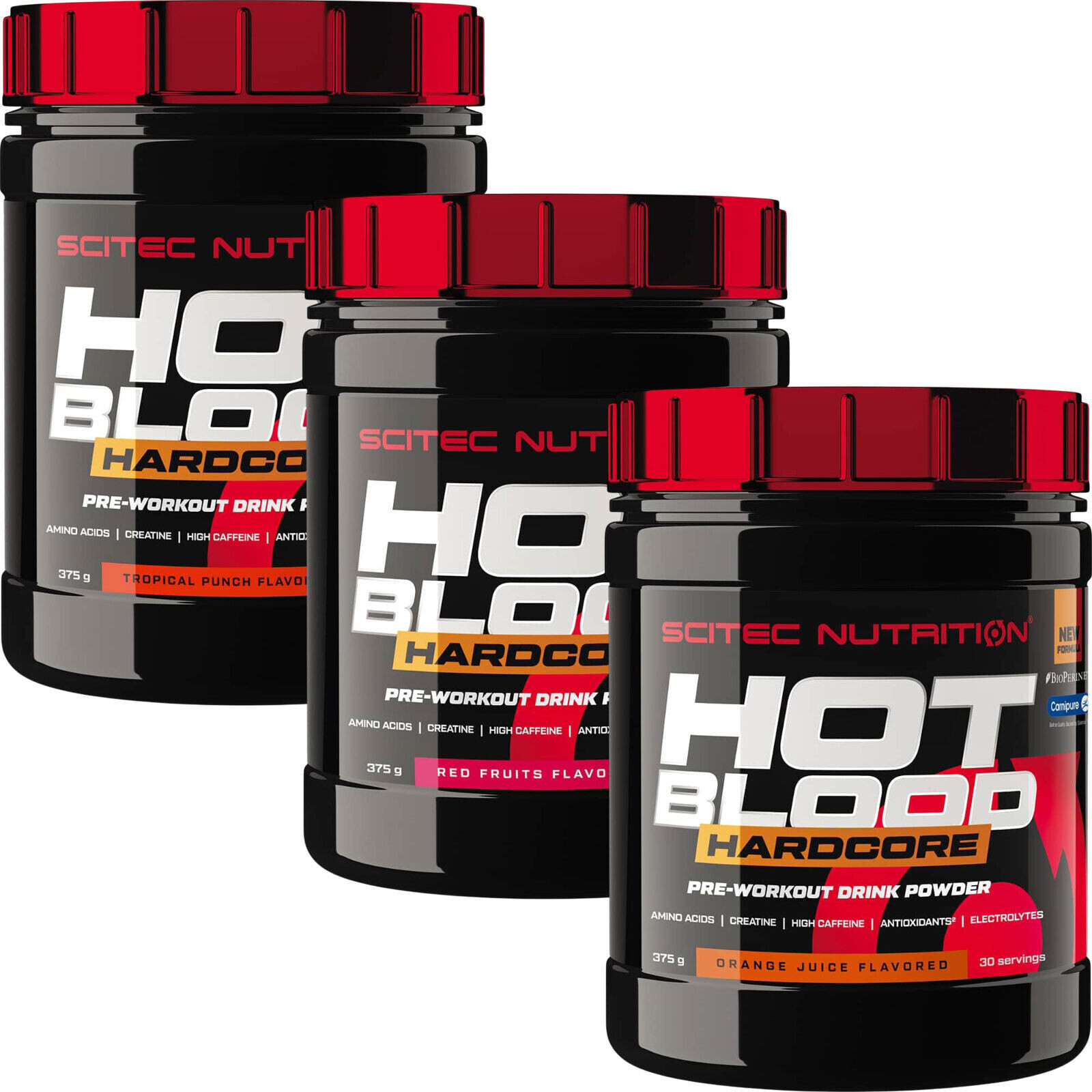 HOT BLOOD HARDCORE 375 G – Energy, concentration, muscle regeneration, endurance