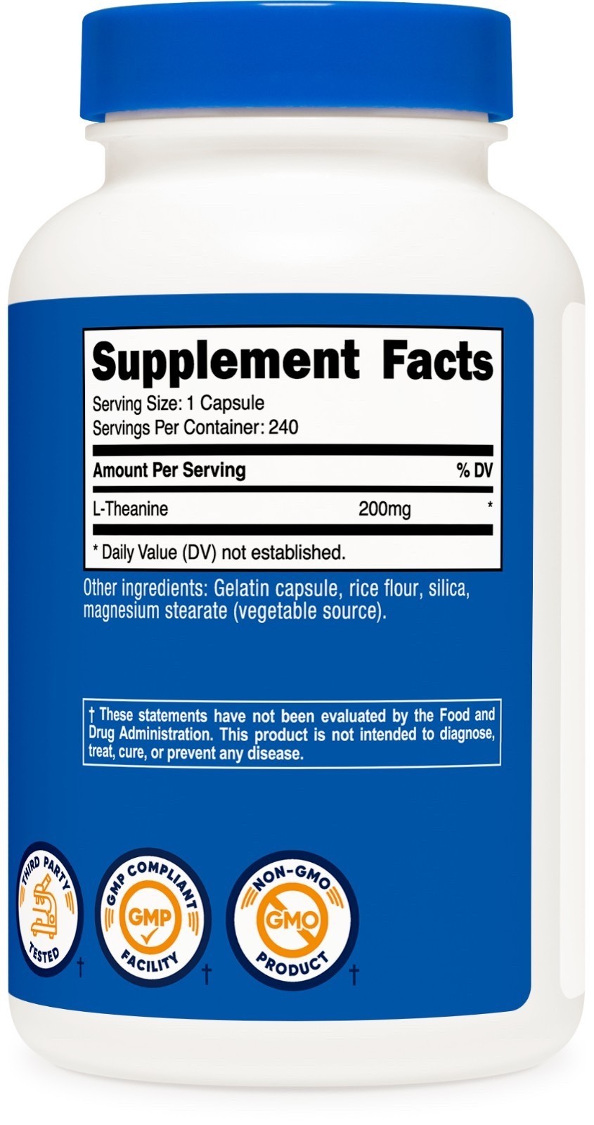 Nutricost L-Theanine 200mg, 240 Capsules – Double Strength