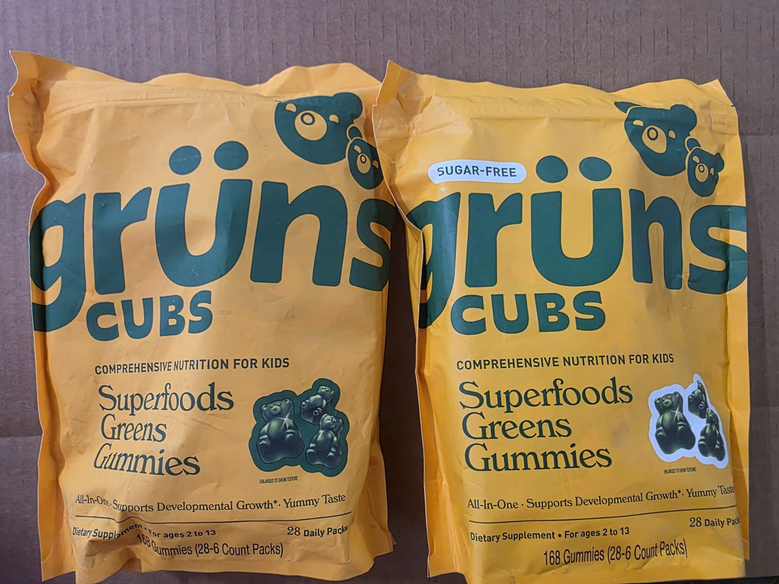 grüns Superfoods Greens Gummies 168 Kids Sugar-Free Vegan Gluten-Free Nut Free