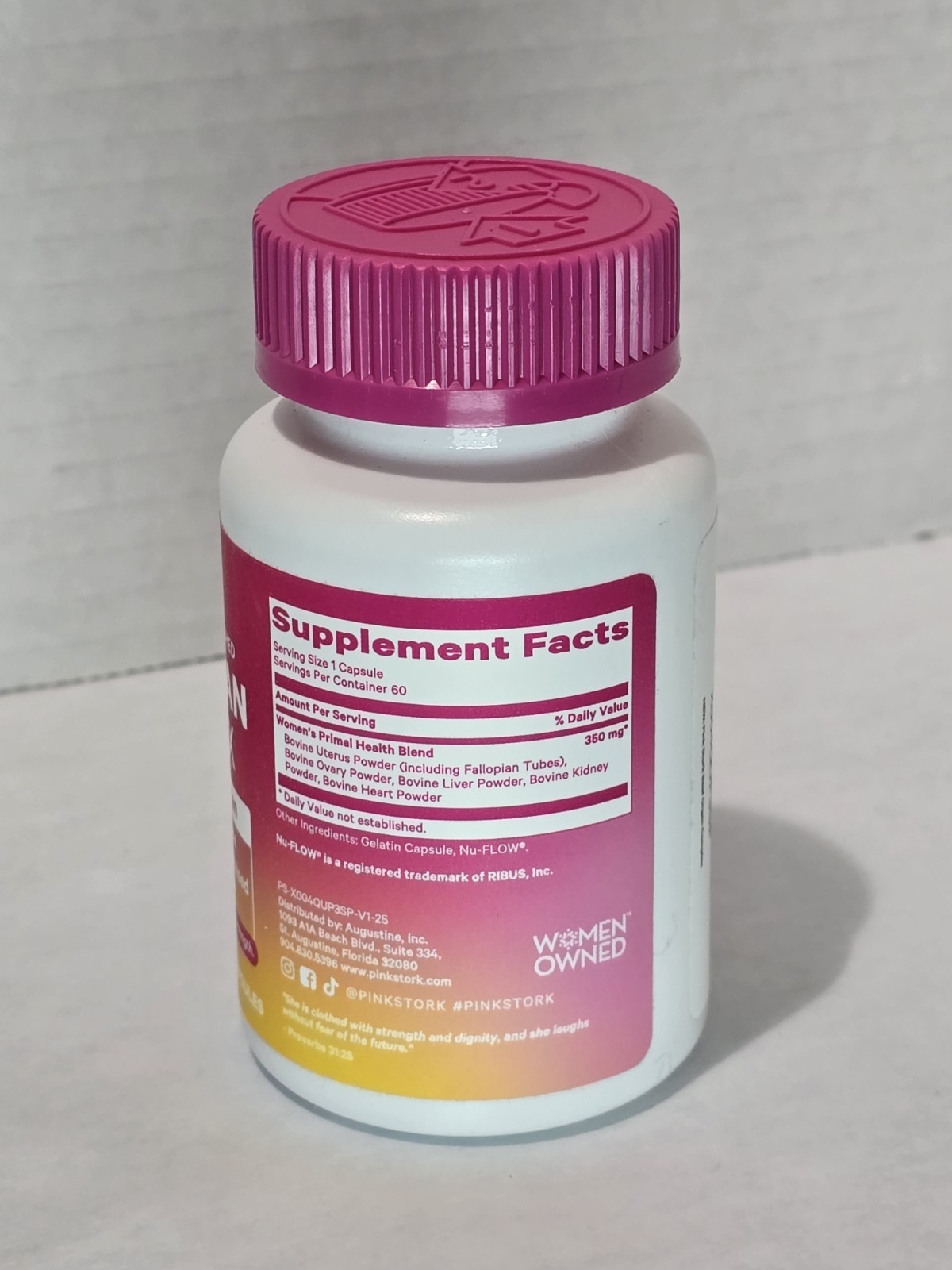 Pink Stork Grass-Fed Beef Organ Complex Women’s Health 60 Caps 350mg Exp 01/2028