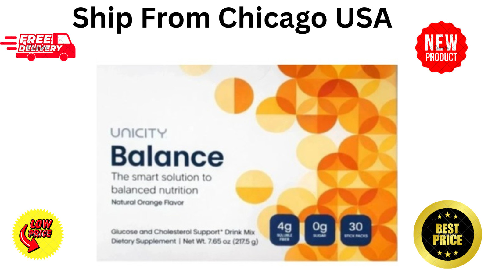 Unicity BALANCE 30 Packets/Stick Packs ORANGE Exp 5/2/2027 NEW/SEALED