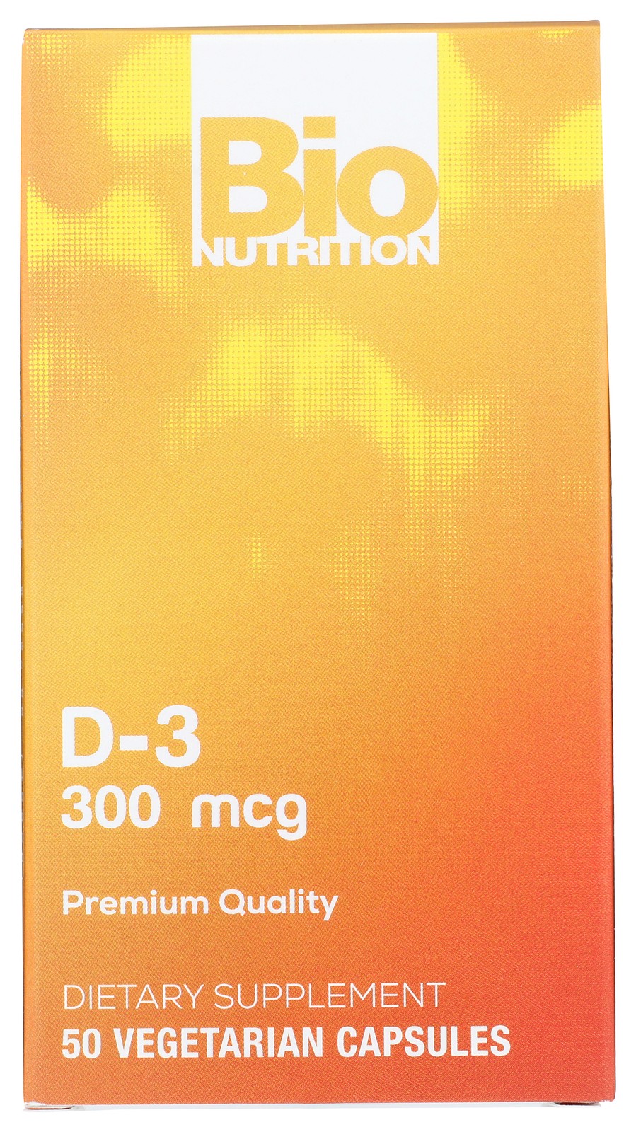 Vitamin D3 300 Mcg By Bio Nutrition 50 Vegetarian Capsules Supplement 1 Pack