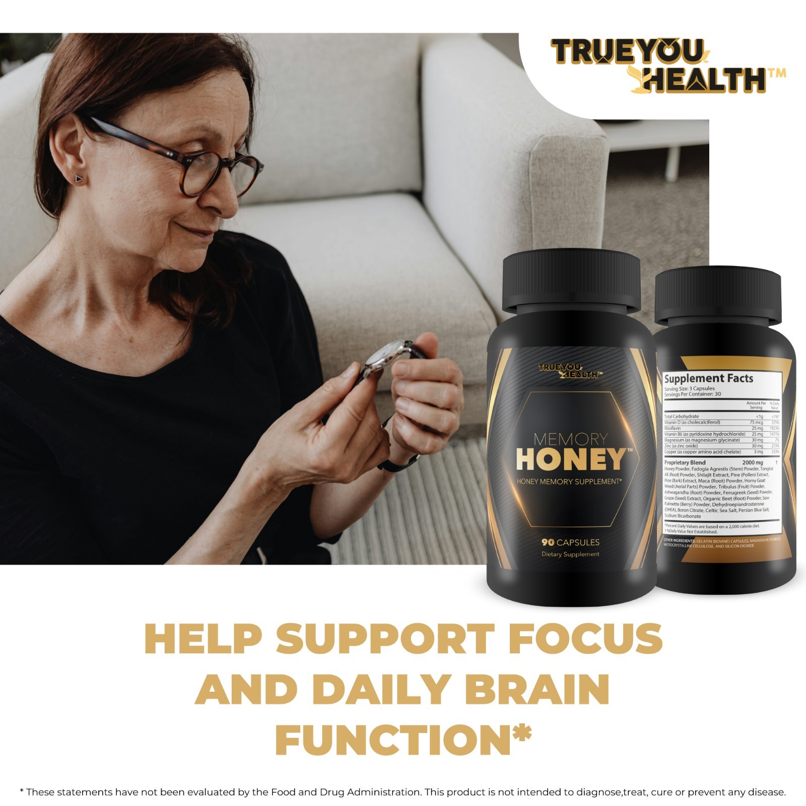 Memory Honey – Our Best Neuro Honey for Memory Loss – Mental Focus Supplement