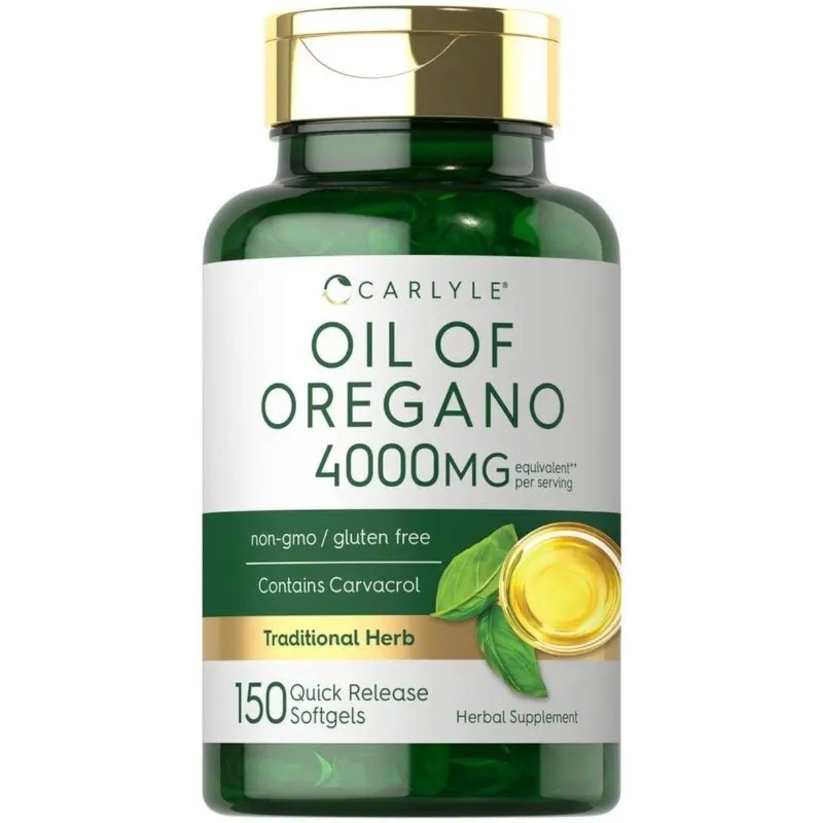 Carlyle Oregano Oil 4000mg Capsules Immune Digestive Wellness Support 150 Count