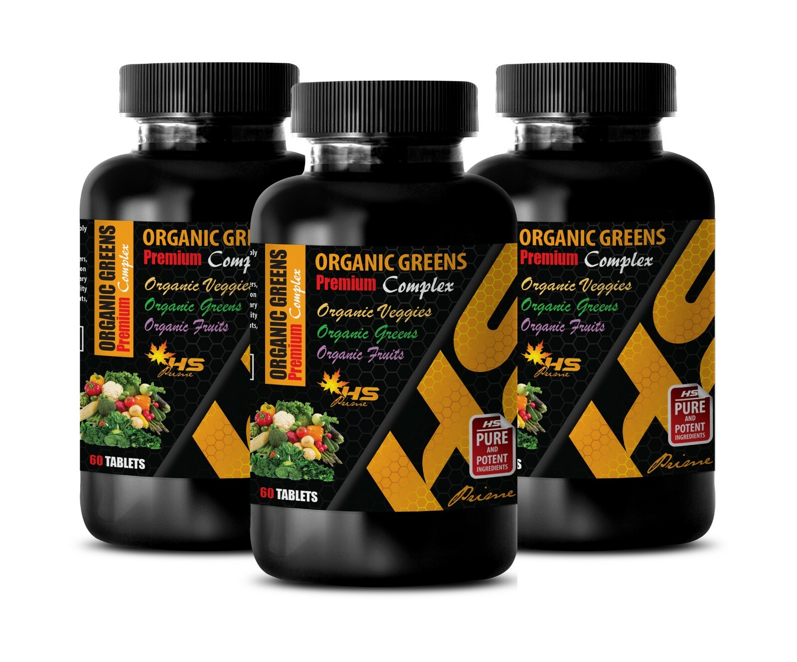 detox plus – ORGANIC GREENS COMPLEX – asparagus roots 3 BOTTLE