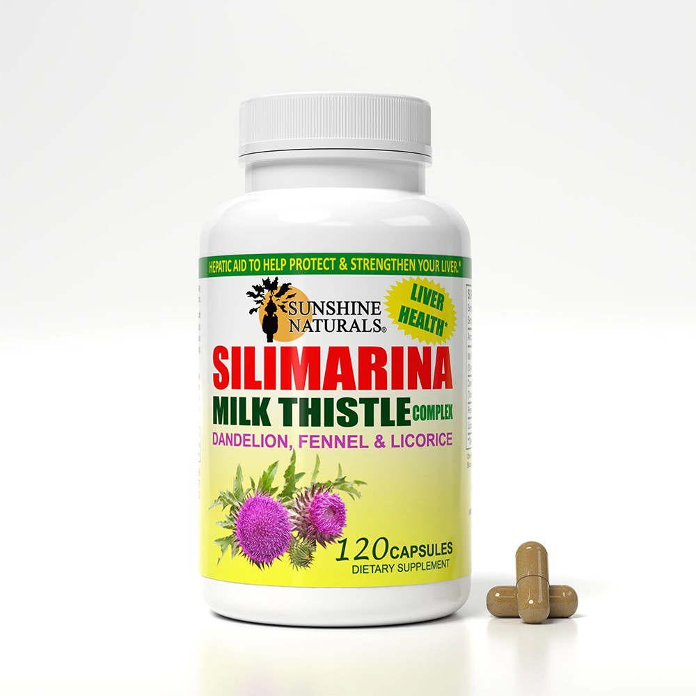 Sunshine Naturals Milk Thistle. 120 Caps, Pack of 3