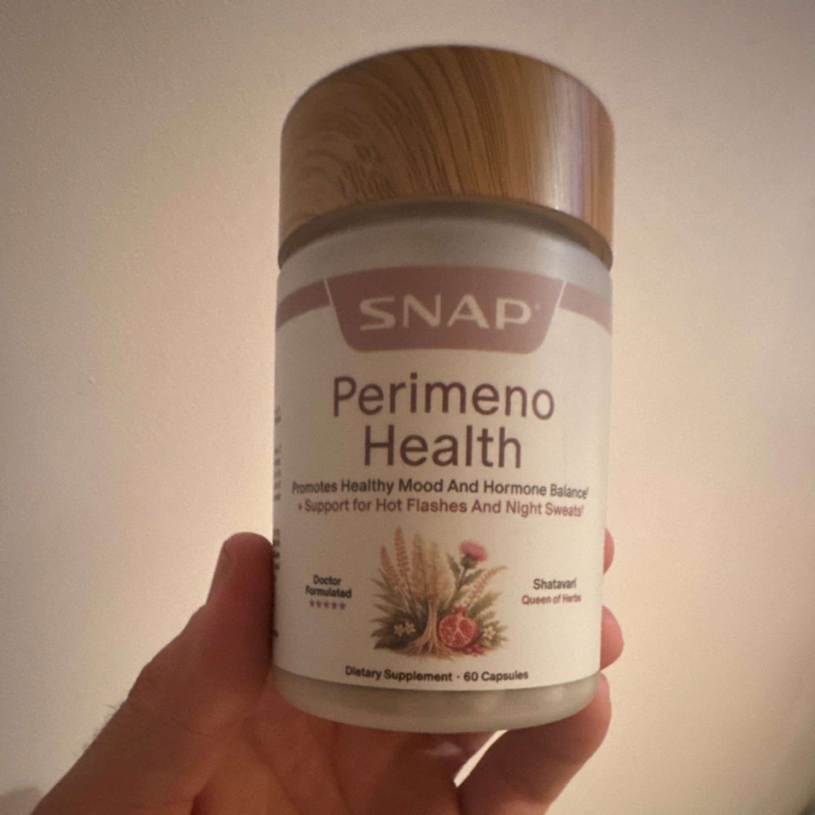 SNAP Perimeno Health Hormone Balance Vegan Gluten-Free 60 Capsules Exp 03/2029