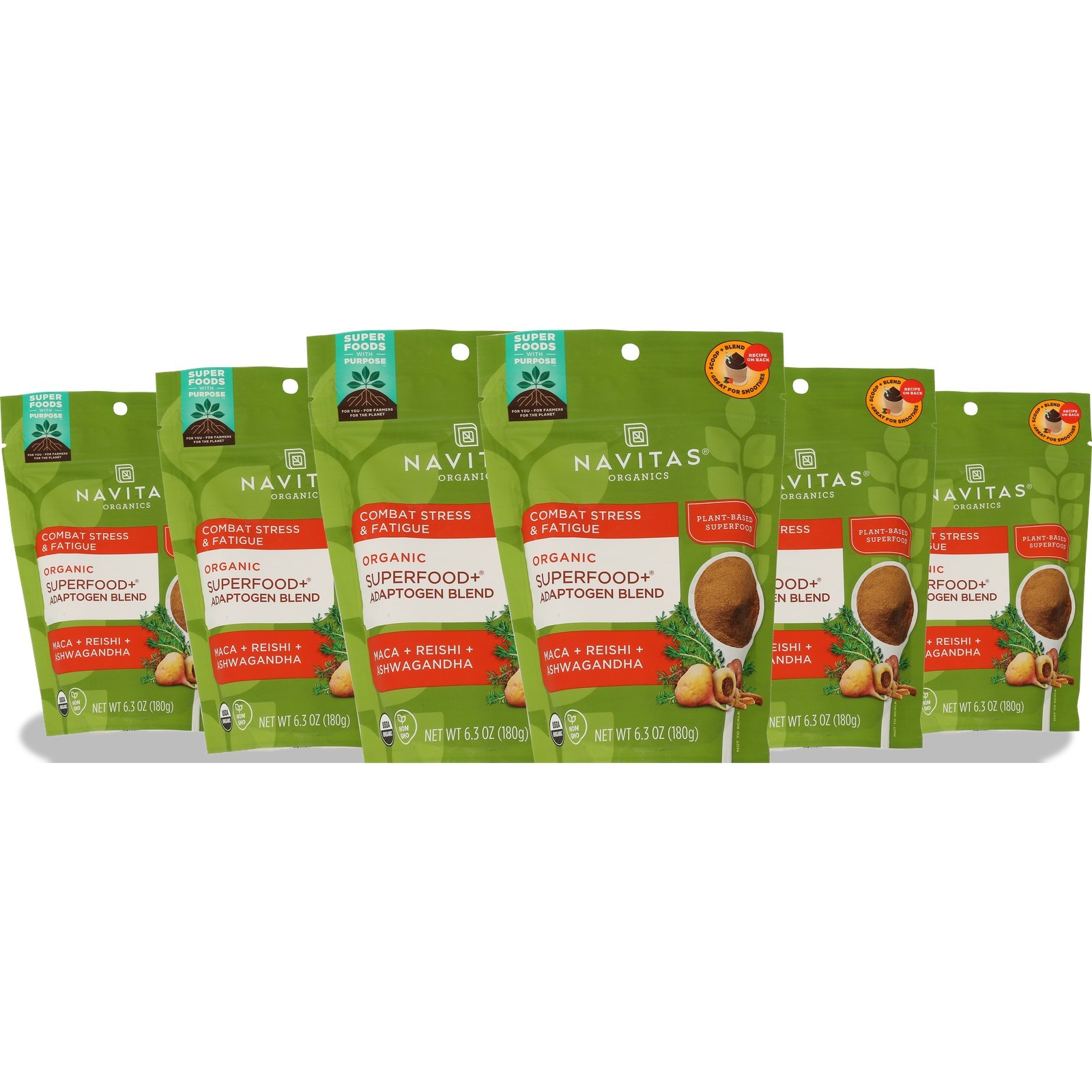 Organic Superfood Adaptogen Blend By Navitas Organics 6.3 Oz 6 Pack