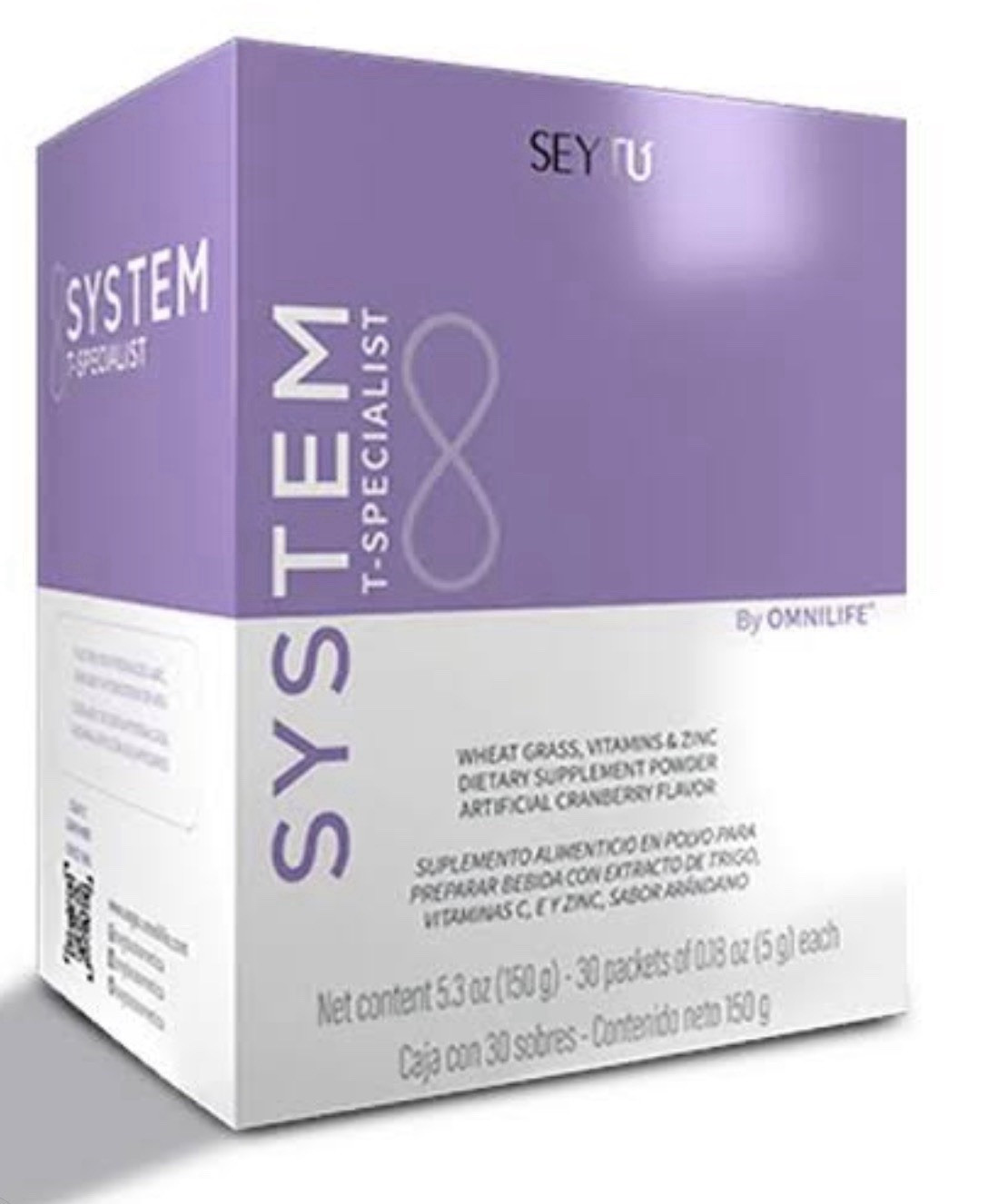 Omnilife System T-Specialist Supplement Powder Wheat Grass Cranberry 5.3 oz