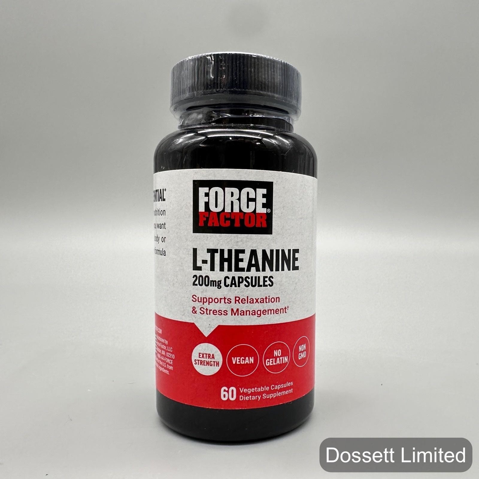 Force Factor L-Theanine 200mg Capsules 60 Vegan Non-GMO Supplement Relaxation